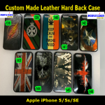 Custom Made Leather Hard Back Case For iPhone 5/5s/SE Durable Strong Shell (138-146) Slim Fit Look